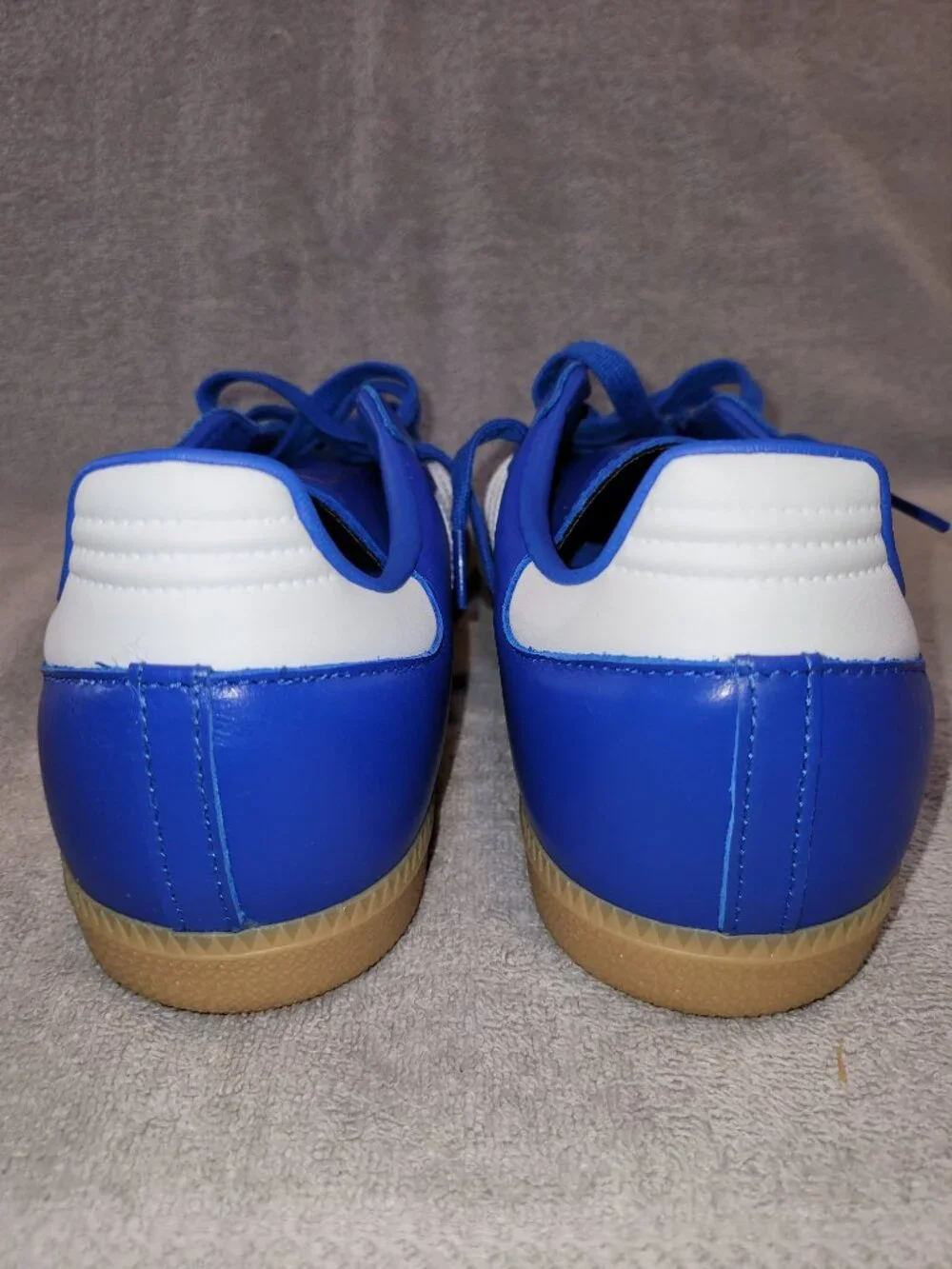 Adidas Samba OG Originals Athletic Shoes In Blue White Tan Gum Men's Size 10